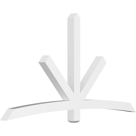 Ekena Millwork Alberta Architectural Grade PVC Gable Bracket, 84"W x 45 1/2"H x 4"D x 4"F, 13/12 Pitch GBP084X46X0404ALB00
